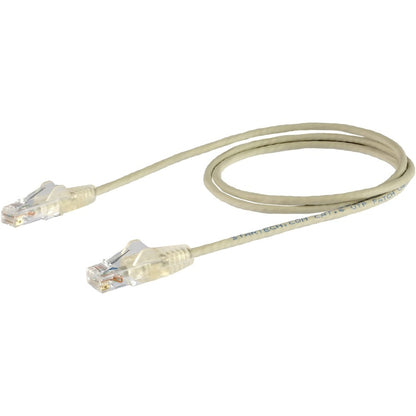 Câble CAT6 StarTech.com de 0,9 m - Cordon de raccordement CAT6 fin - Gris - Connecteurs RJ45 anti-accrocs - Câble Gigabit Ethernet - 28 AWG - LSZH (N6PAT3GRS) N6PAT3GRS