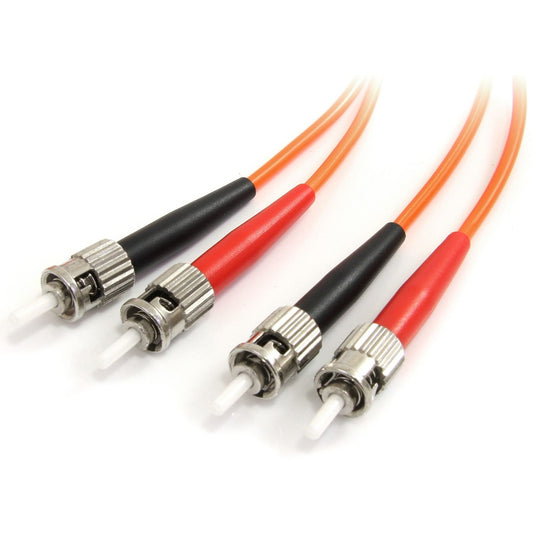 Câble à fibre optique StarTech.com de 2 m - Duplex multimode 62,5/125 - LSZH - ST/ST - OM1 - Câble de raccordement à fibre optique ST vers ST FIBSTST2