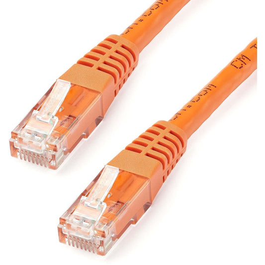 Câble Ethernet CAT6 StarTech.com de 1,8 m - Gigabit moulé orange - 100 W PoE UTP 650 MHz - Cordon de raccordement de catégorie 6 Câblage certifié UL/TIA C6PATCH6OR