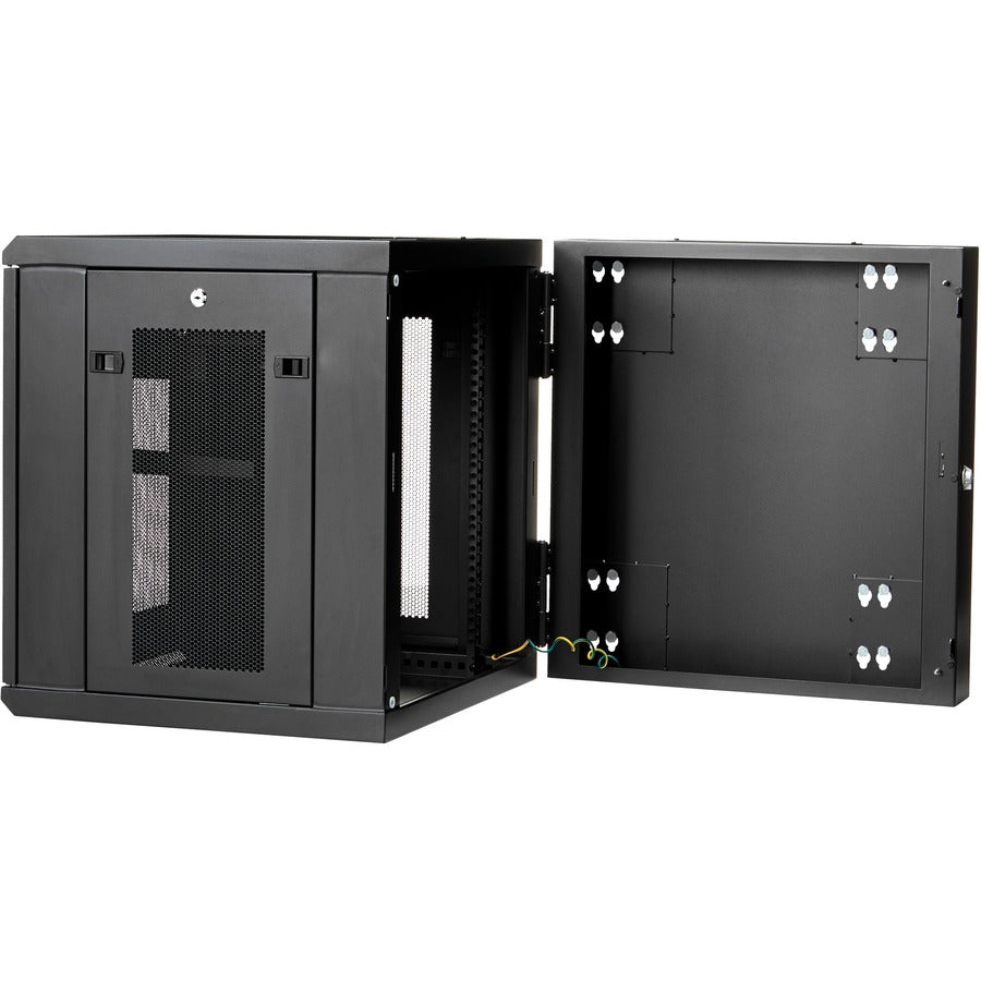 StarTech.com Armoire réseau murale 12U 19" - Boîtier de données informatiques verrouillable à charnière de 20" de profondeur - Rack ventilé flexible avec étagère - Profondeur de commutateur RK1224WALHM