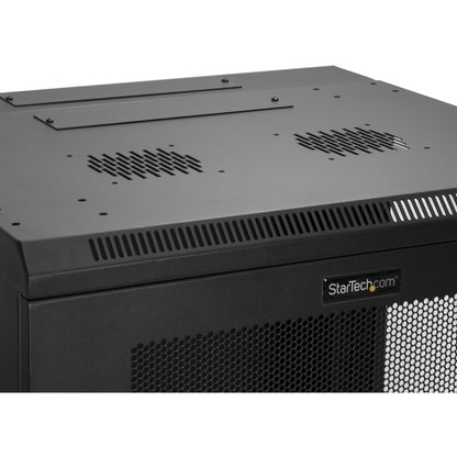 StarTech.com Armoire réseau murale 12U 19" - Boîtier de données informatiques verrouillable à charnière de 20" de profondeur - Rack ventilé flexible avec étagère - Profondeur de commutateur RK1224WALHM