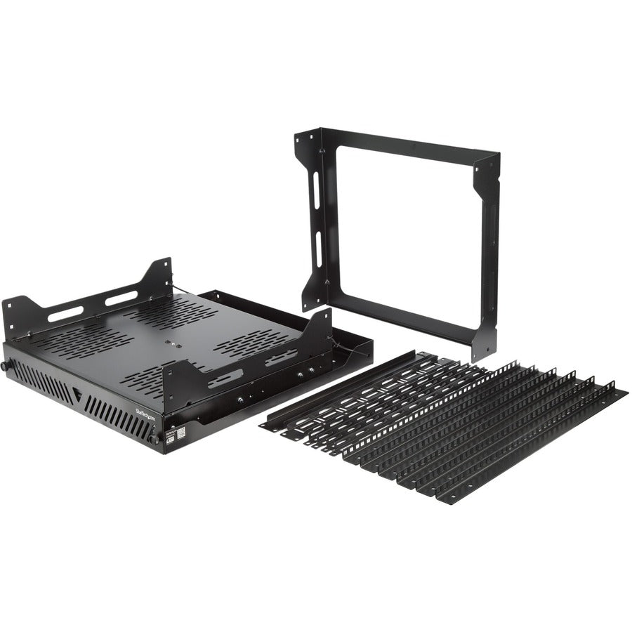StarTech.com Rack réseau à cadre ouvert 12U 19" - Rack coulissant à 4 montants de 17" de profondeur pour équipement informatique/données audiovisuelles - Rotatif/extractible/pivotant PORACK12U