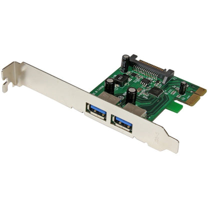 StarTech.com Adaptateur de carte USB 3.0 SuperSpeed ​​PCI Express (PCIe) à 2 ports avec UASP - Alimentation SATA - 5 Gbit/s PEXUSB3S24