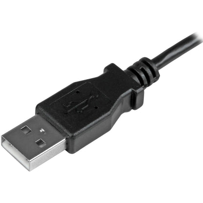 Câble de charge et de synchronisation micro-USB coudé vers la gauche StarTech.com de 1 m (3 pi) M/M - USB 2.0 A vers micro-USB - 30/24 AWG USBAUB1MLA