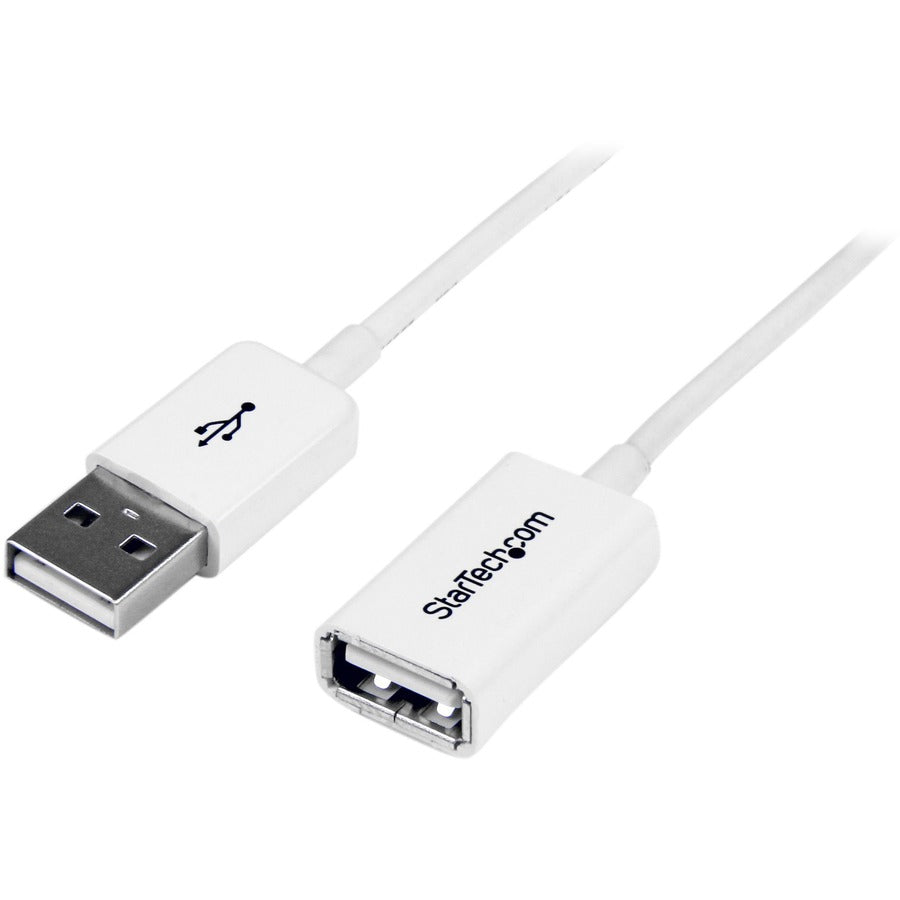 StarTech.com Câble d'extension USB 2.0 A vers A - M/F - Blanc - 2 m - USBEXTPAA2MW