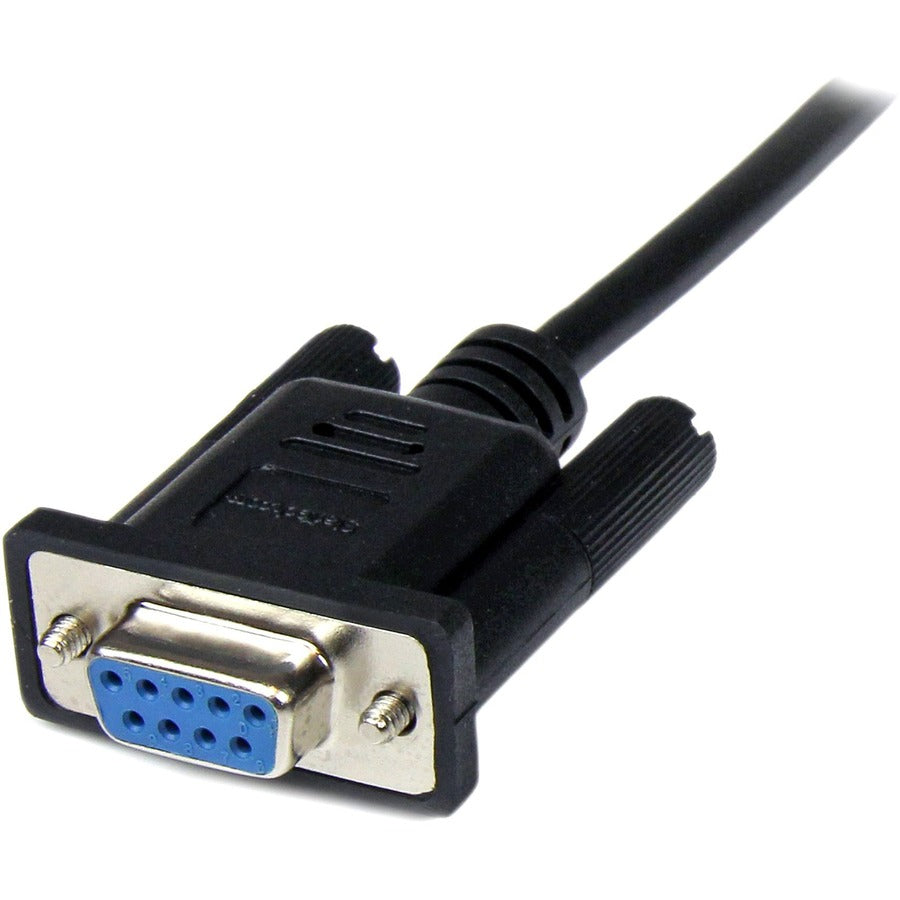 Câble null modem série RS232 DB9 noir de 2 m de StarTech.com F/M SCNM9FM2MBK