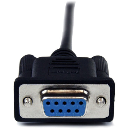 Câble null modem série RS232 DB9 noir de 2 m de StarTech.com F/M SCNM9FM2MBK