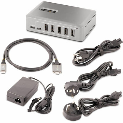 StarTech.com Hub USB-C 10 ports, 8 x USB-A + 2 x USB-C, auto-alimenté avec alimentation 65 W, USB 3.1 10 Gbit/s Hub USB pour ordinateur de bureau/portable avec charge 10G8A2CS-USB-C-HUB