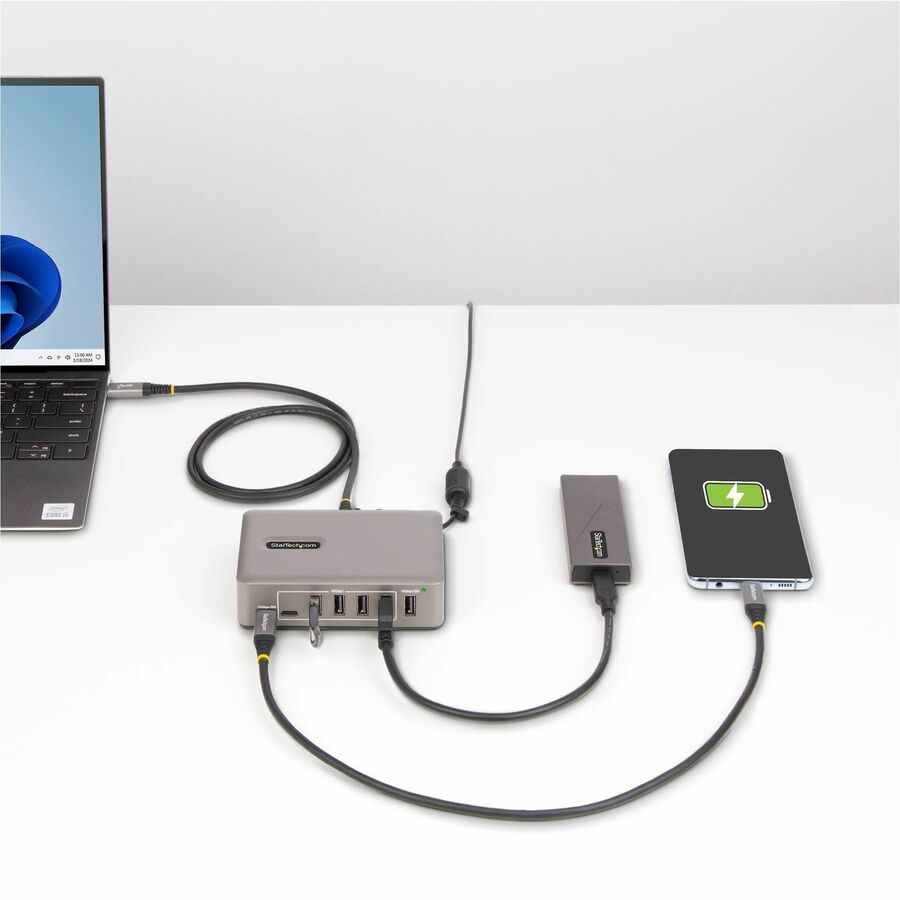 StarTech.com Hub USB-C 10 ports, 8 x USB-A + 2 x USB-C, auto-alimenté avec alimentation 65 W, USB 3.1 10 Gbit/s Hub USB pour ordinateur de bureau/portable avec charge 10G8A2CS-USB-C-HUB