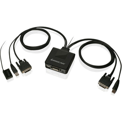 Commutateur KVM avec câble USB DVI à 2 ports IOGEAR GCS922U