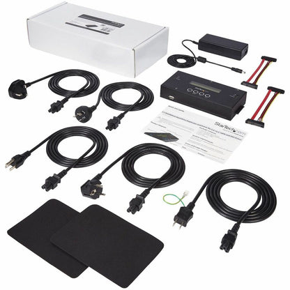 StarTech.com Duplicateur et effaceur de disque dur autonome 1:1, cloneur/copieur de disque dur/SSD SAS/SATA et effaceur/désinfecteur/nettoyeur de disque, sans outil SATSASDUPE11