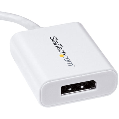 StarTech.com USB C to DisplayPort Adapter 4K 60Hz - USB Type-C to DP 1.4 Monitor Video Converter (DP Alt Mode) - TB3 Compatible - White CDP2DPW