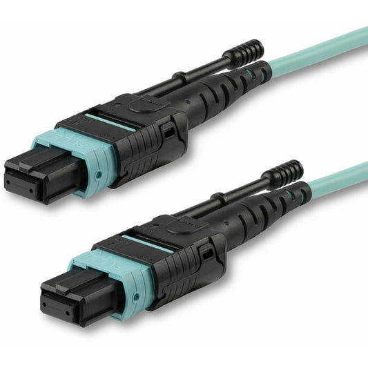 Câble à fibre optique multimode MTP(F)/PC OM3 de 1 m (3 pi), OFNP Plenum, 50/125 µm, 40G, faible perte d'insertion, cordon de raccordement à fibre optique MPO12PL1M