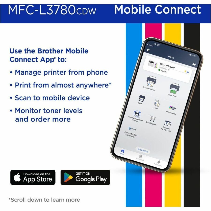Brother MFC-L3780CDW Wired & Wireless Laser Multifunction Printer - Color MFC-L3780CDW