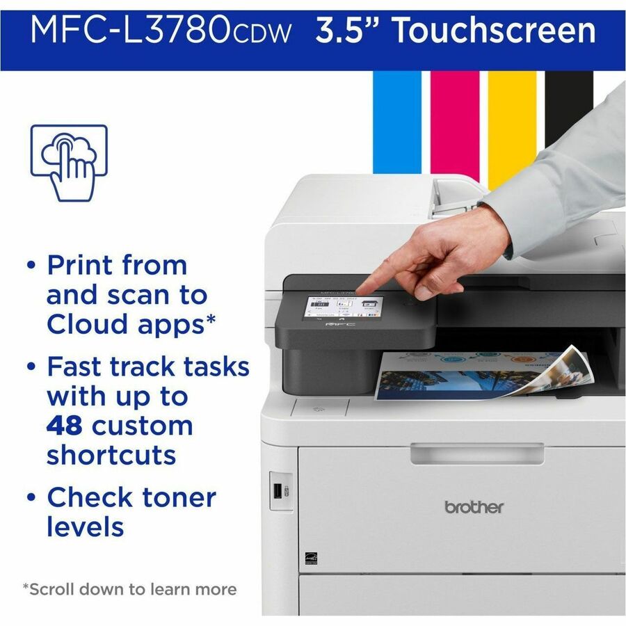 Brother MFC-L3780CDW Wired & Wireless Laser Multifunction Printer - Color MFC-L3780CDW