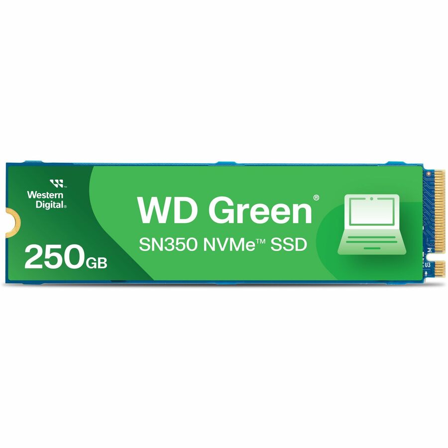 Disque SSD WD Green SN350 WDS250G2G0C 250 Go - M.2 2280 interne - PCI Express NVMe (PCI Express NVMe 3.0 x4) WDS250G2G0C