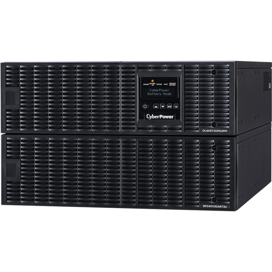 Onduleur en ligne CyberPower OL6KRT3UHW 6 kVA 6U Bypass de maintenance HW-I/O uniquement 200-240 V RT 3 ans OL6KRT3UHW
