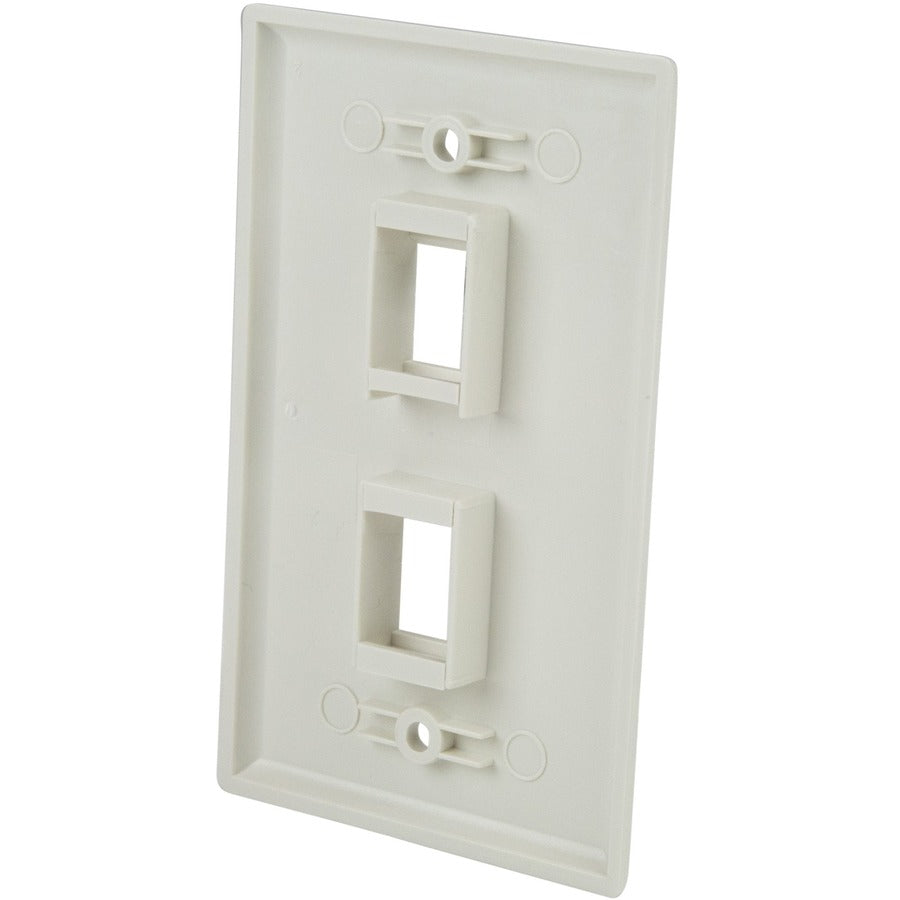 StarTech.com Dual Outlet RJ45 Universal Wall Plate White PLATE2WH