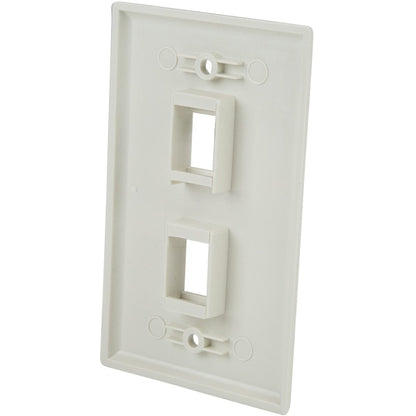 StarTech.com Dual Outlet RJ45 Universal Wall Plate White PLATE2WH