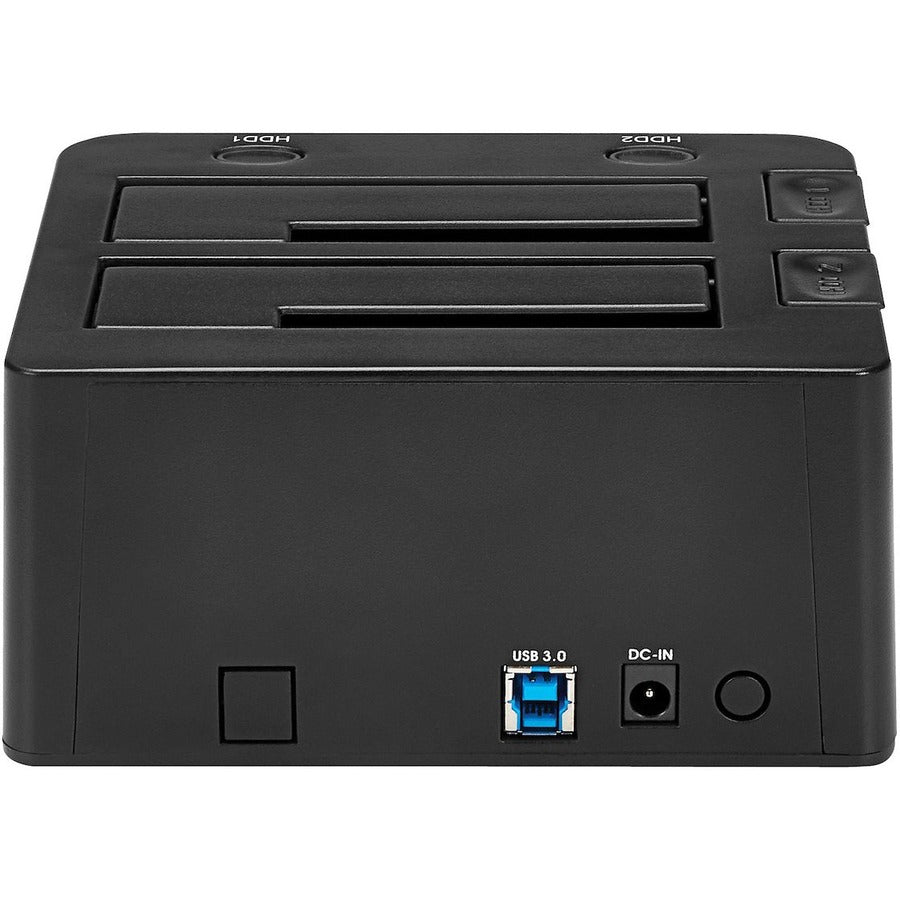 StarTech.com Station d'accueil pour disque dur USB 3.0 vers SATA à double baie, SATA I/II/III 2,5/3,5 pouces, station d'accueil SSD/HDD, baie pour disque dur USB, chargement par le haut SDOCK2U33