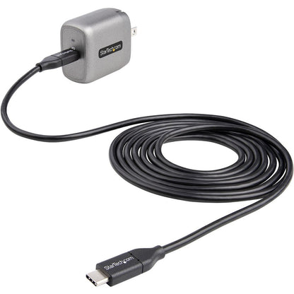 Chargeur mural USB-C 30 W de StarTech.com, chargeur portable GaN avec charge rapide USB Power Delivery, certifié USB-IF, câble de 1,8 m, chargeur USB-C WCH1C30