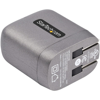 Chargeur mural USB-C 30 W de StarTech.com, chargeur portable GaN avec charge rapide USB Power Delivery, certifié USB-IF, câble de 1,8 m, chargeur USB-C WCH1C30