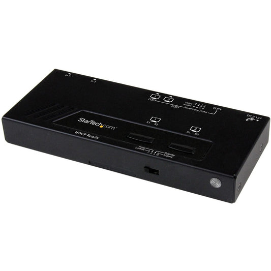StarTech.com Commutateur matriciel HDMI 2X2 avec commutation automatique et prioritaire - 1080p VS222HDQ