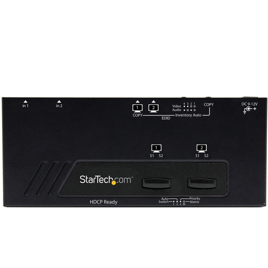 StarTech.com Commutateur matriciel HDMI 2X2 avec commutation automatique et prioritaire - 1080p VS222HDQ