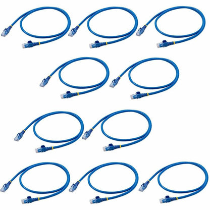 Câble Ethernet CAT6 de 0,9 m StarTech.com - Lot de 10 - Certifié ETL - Cordon de raccordement CAT6 bleu - Connecteurs RJ45 anti-accrocs - 24 AWG - UTP N6PATCH3BL10PK