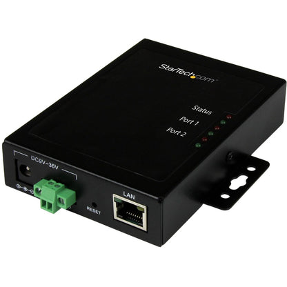 Serveur de périphériques Ethernet série vers IP à 2 ports StarTech.com - RS232 - Métal et montable - Serveur de périphériques série NETRS2322P