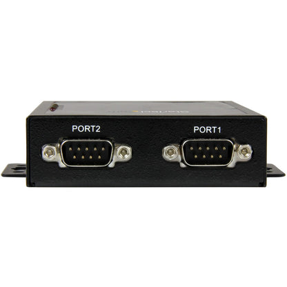 Serveur de périphériques Ethernet série vers IP à 2 ports StarTech.com - RS232 - Métal et montable - Serveur de périphériques série NETRS2322P