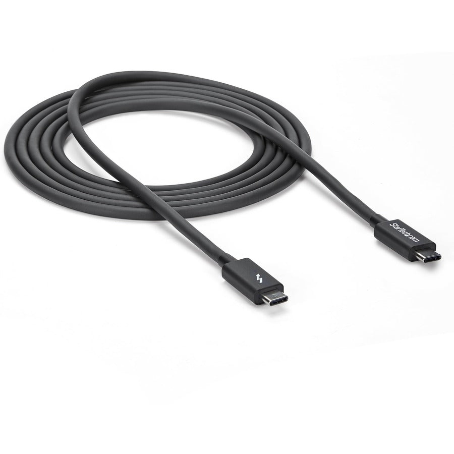 Câble Thunderbolt 3 StarTech.com de 2 m (6,6 pi), 20 Gbit/s, PD 100 W, vidéo 4K, certifié Thunderbolt, compatible avec TB4/USB 3.2/DisplayPort TBLT3MM2M