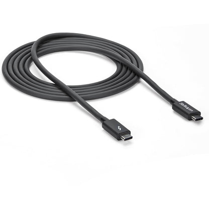 Câble Thunderbolt 3 StarTech.com de 2 m (6,6 pi), 20 Gbit/s, PD 100 W, vidéo 4K, certifié Thunderbolt, compatible avec TB4/USB 3.2/DisplayPort TBLT3MM2M