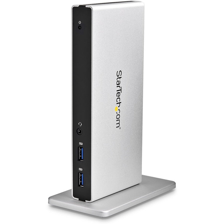Station d'accueil USB 3.0 pour deux écrans StarTech.com - Sorties DVI - Mac et Windows - Adaptateurs DVI vers VGA et DVI vers HDMI inclus - USB3SDOCKDD USB3SDOCKDD