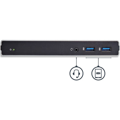 Station d'accueil USB 3.0 pour deux écrans StarTech.com - Sorties DVI - Mac et Windows - Adaptateurs DVI vers VGA et DVI vers HDMI inclus - USB3SDOCKDD USB3SDOCKDD