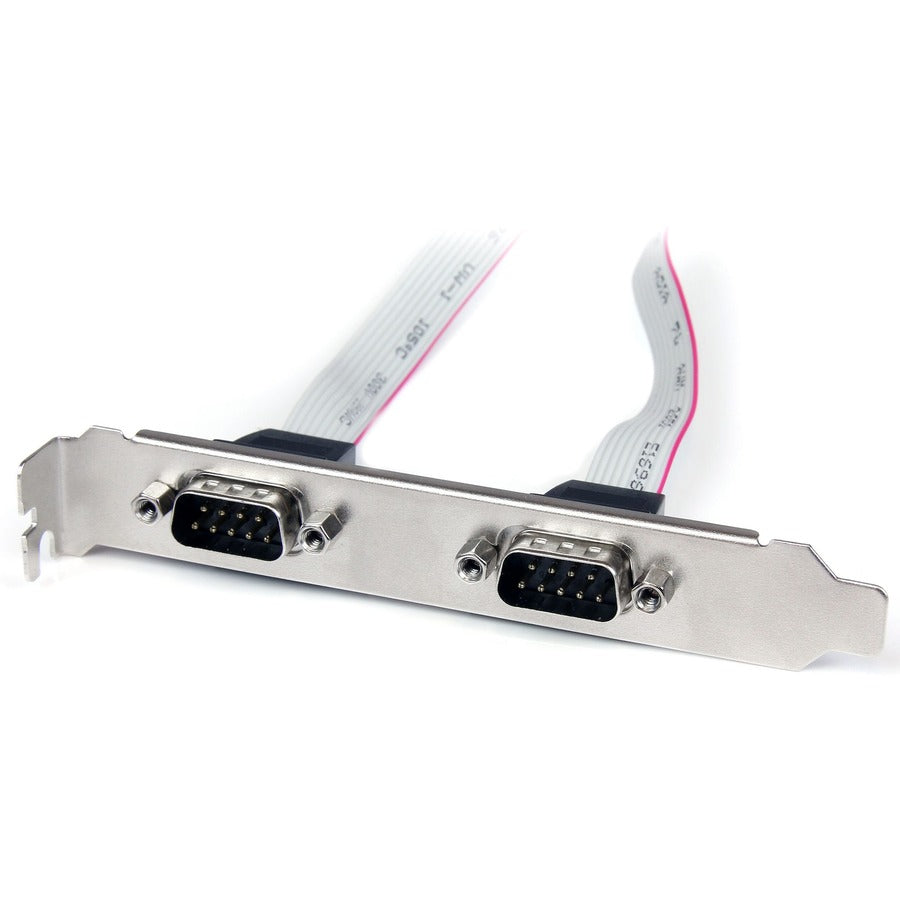 Support de port série DB9 2 ports 16 pouces vers embase 10 broches StarTech.com PLATE9M2P16