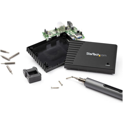 StarTech.com Jeu de tournevis de précision électrique 55 embouts, sans fil/alimenté par batterie, kit de tournevis à embout magnétique pour réparation d'ordinateur portable/ordinateur/téléphone CTK55PCEDRIVE