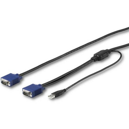 Câble KVM USB StarTech.com de 3 m (10 pi) pour consoles à montage en rack StarTech.com - Câble de console KVM VGA et USB (RKCONSUV10) RKCONSUV10