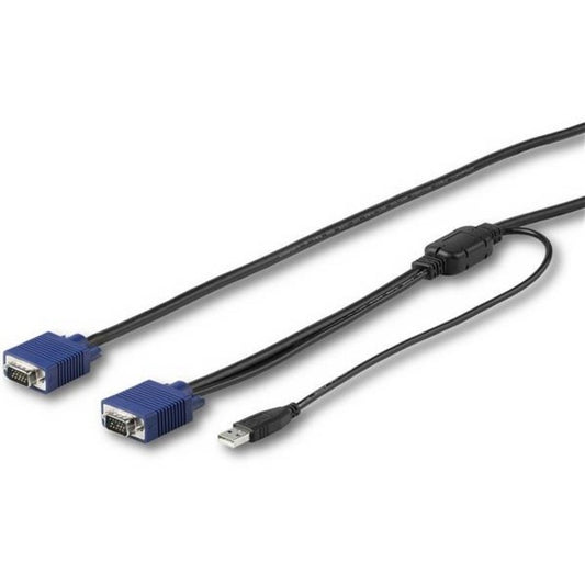 Câble KVM USB StarTech.com de 3 m (10 pi) pour consoles à montage en rack StarTech.com - Câble de console KVM VGA et USB (RKCONSUV10) RKCONSUV10