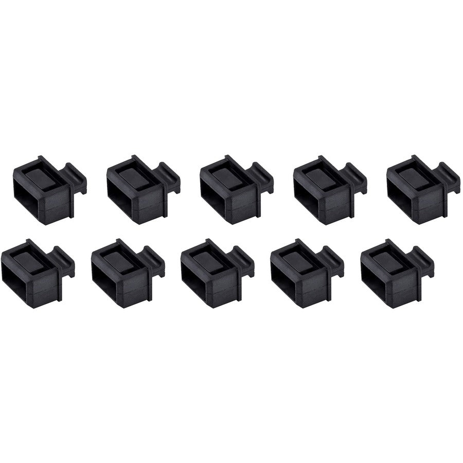 StarTech.com Lot de 10 caches anti-poussière SFP pour emplacements SFP/SFP+ ouverts - Capuchons/fiches anti-poussière pour fibre optique - Protection/cache de port de commutateur réseau à languette SFPCAP10