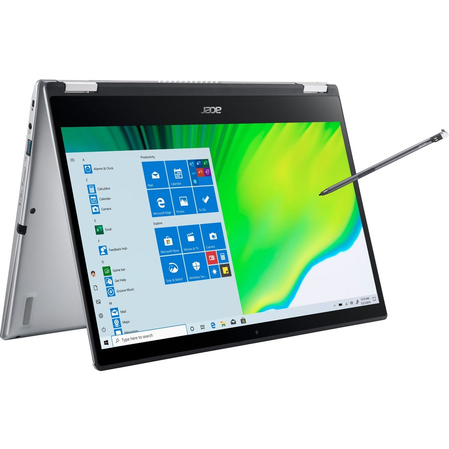 Acer Spin 3 SP314-54N SP314-54N-56SZ Ordinateur portable convertible 2 en 1 à écran tactile 14" - Full HD - Intel Core i5 10e génération i5-1035G4 - 8 Go - SSD 256 Go - Clavier anglais - Argent pur NX.HQ7AA.00D