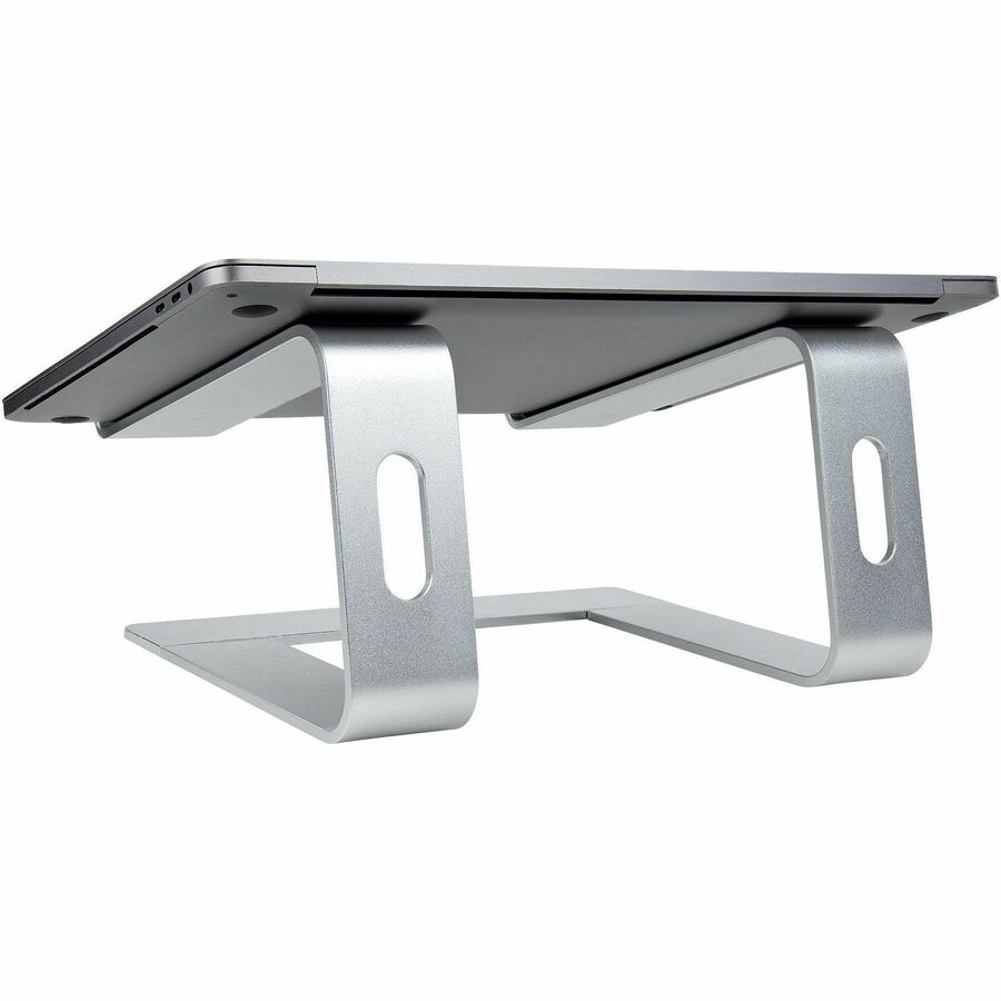StarTech.com Support pour ordinateur portable pour bureau, supporte 5 kg/11 lb, aluminium, argent, support ergonomique pour ordinateur portable, support portable pour ordinateur portable pour bureau LAPTOP-STAND-SILVER