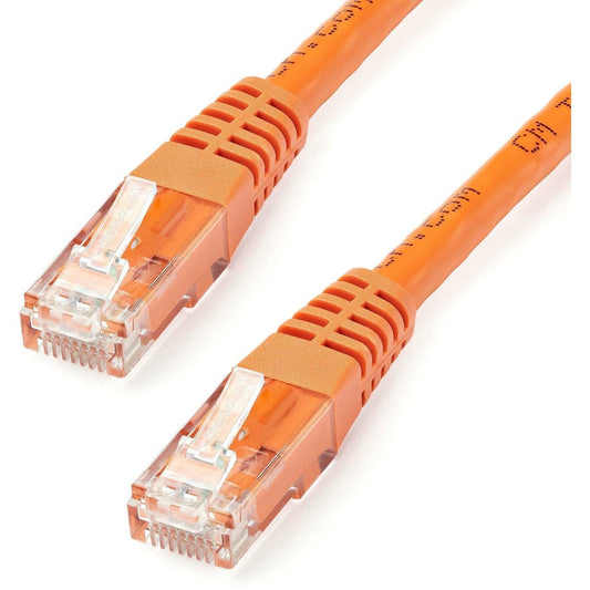 Câble Ethernet CAT6 StarTech.com de 4,6 m - Gigabit moulé orange - 100 W PoE UTP 650 MHz - Cordon de raccordement de catégorie 6 Câblage certifié UL/TIA C6PATCH15OR