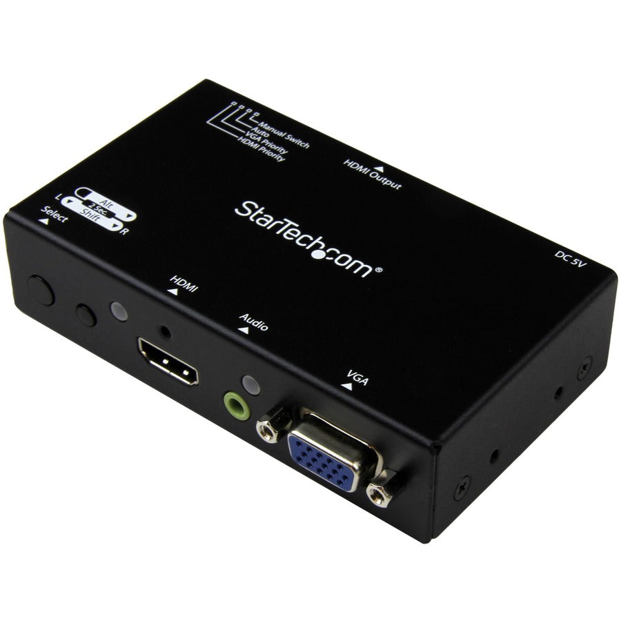 StarTech.com Convertisseur HDMI + VGA vers HDMI 2x1 avec commutation automatique et prioritaire - 1080p VS221VGA2HD