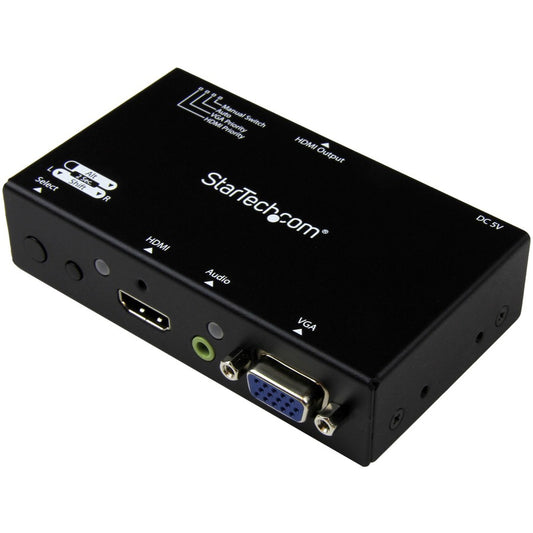 StarTech.com Convertisseur HDMI + VGA vers HDMI 2x1 avec commutation automatique et prioritaire - 1080p VS221VGA2HD
