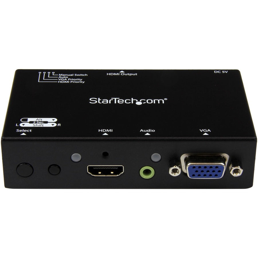 StarTech.com Convertisseur HDMI + VGA vers HDMI 2x1 avec commutation automatique et prioritaire - 1080p VS221VGA2HD