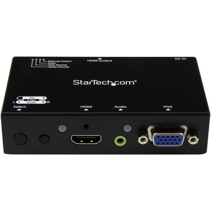 StarTech.com Convertisseur HDMI + VGA vers HDMI 2x1 avec commutation automatique et prioritaire - 1080p VS221VGA2HD
