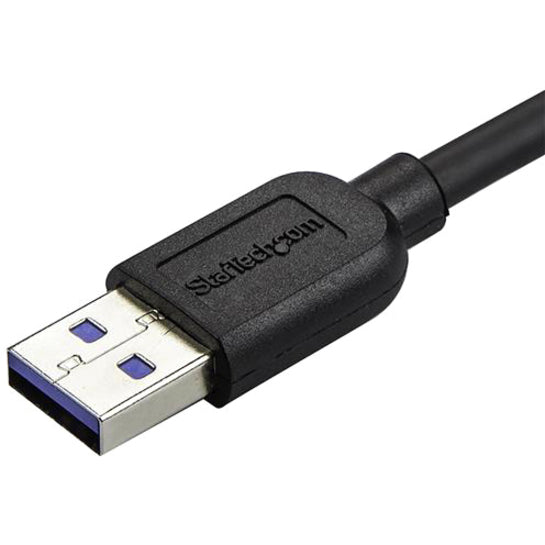 Câble micro USB 3.0 fin StarTech.com (5 Gbit/s) de 1 m - M/M - USB 3.0 A vers micro USB coudé vers la gauche - USB 3.2 Gen 1 USB3AU1MLS