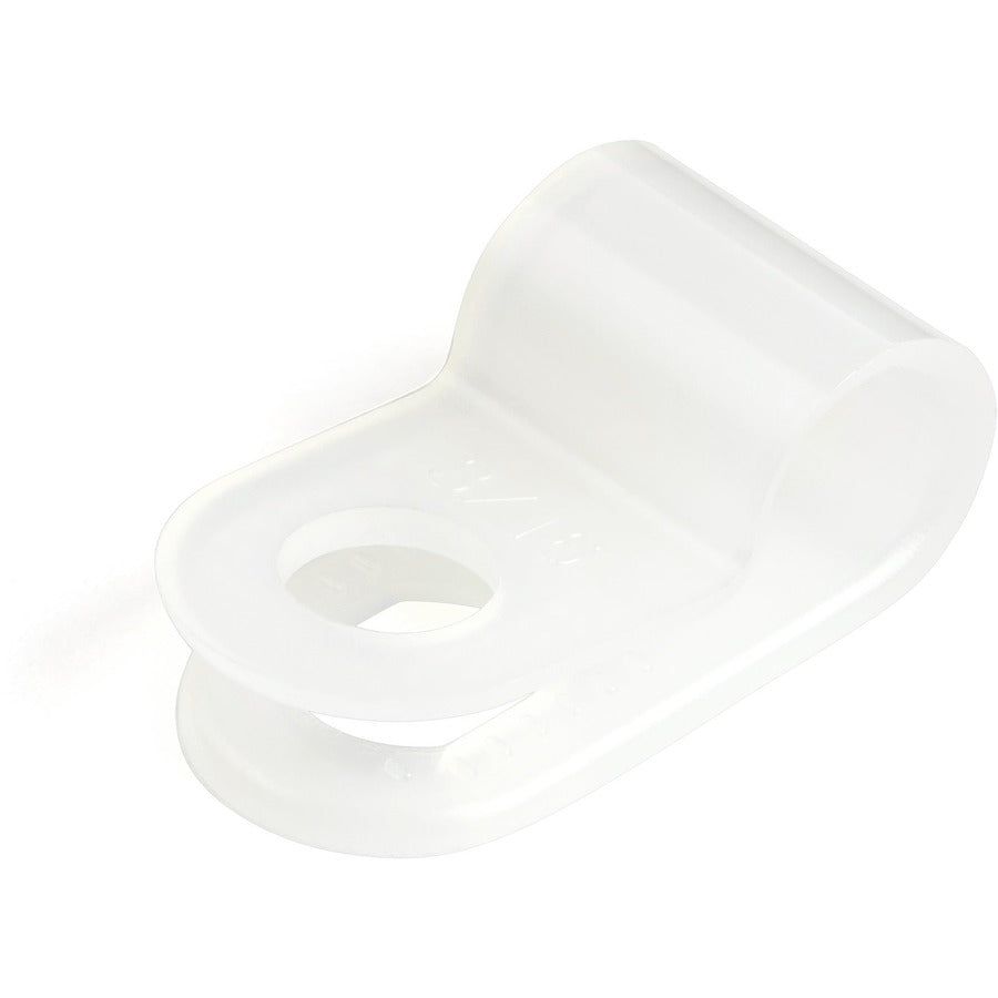 StarTech.com Lot de 100 serre-câbles à vis - Attache/support de fil - Clips en nylon réutilisables à visser de type R - Homologué UL/94V-2 - Petit CBMSDCC1