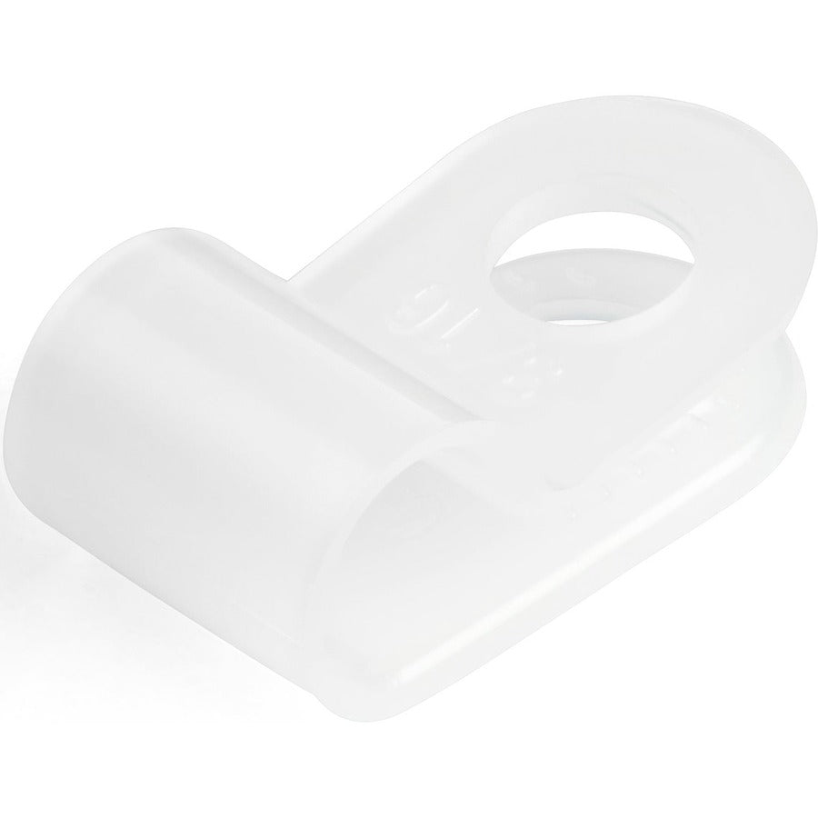 StarTech.com Lot de 100 serre-câbles à vis - Attache/support de fil - Clips en nylon réutilisables à visser de type R - Homologué UL/94V-2 - Petit CBMSDCC1